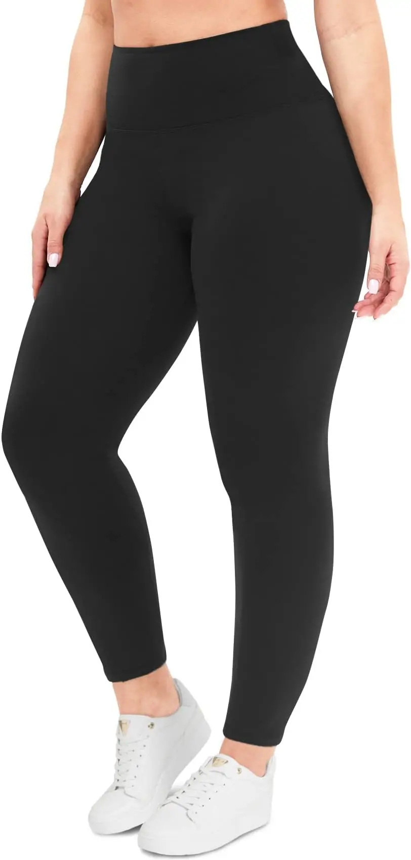 NexiEpoch Leggings for Women Plus Size-High Waisted L-XL-4XL Tummy Control Soft Capri Yoga Pants for Workout Running