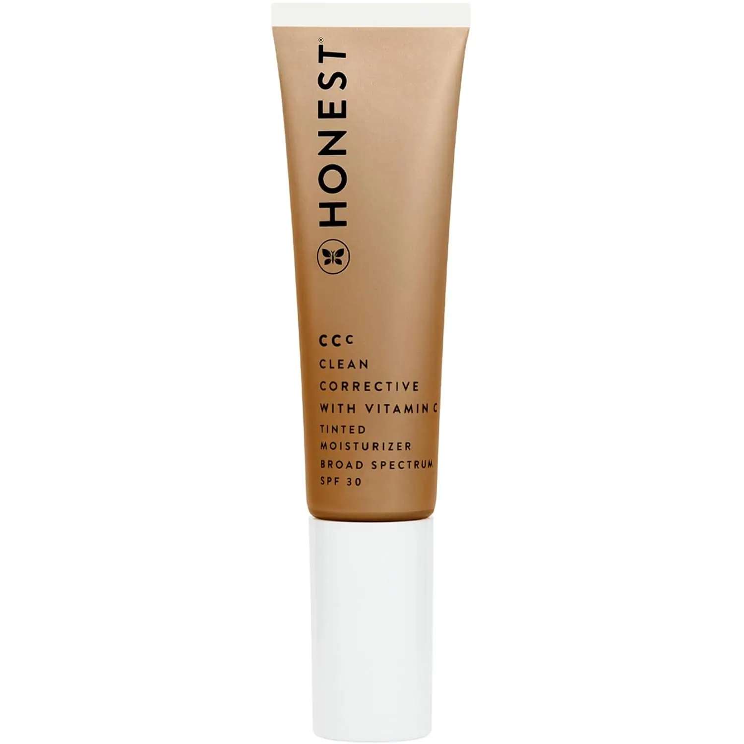 Honest Beauty CCC Clean Corrective with Vitamin C Tinted Moisturizer | Mineral SPF 30 | Vegan + Cruelty Free | Oro Medium, 1 fl oz