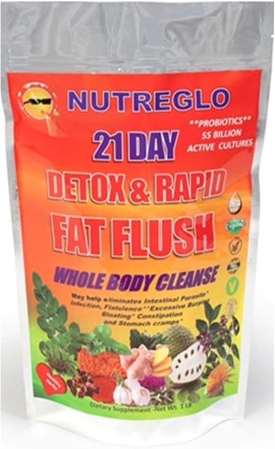 Nutreglo 21 Day Rapid Detox and Fat Flush, All Natural Detox Cleanse Drink, Blood Detox and Full Body Cleanse