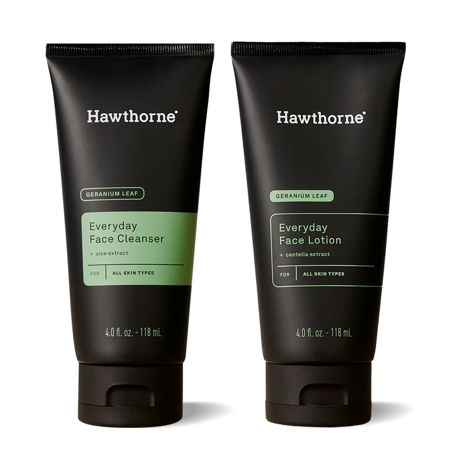 Hawthorne Men's Everyday Essential Skincare Set With Face Wash Cleanser and Lotion. A 2-Step Routine for Smooth, Hydrated Skin. All Natural Ingredients, Paraben Free, Phthalate Free. 4 Fl. Oz. Each.