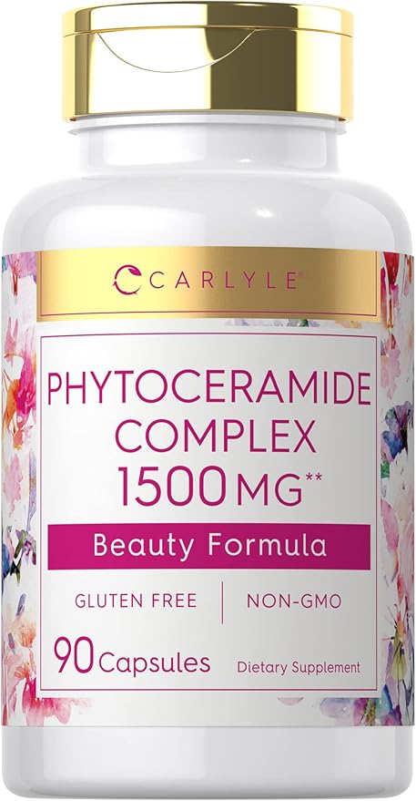 Carlyle Phytoceramide Supplement 1500mg | 90 Capsules | with Organic Sweet Potato | Beauty Formula Complex | Non-GMO and Gluten Free