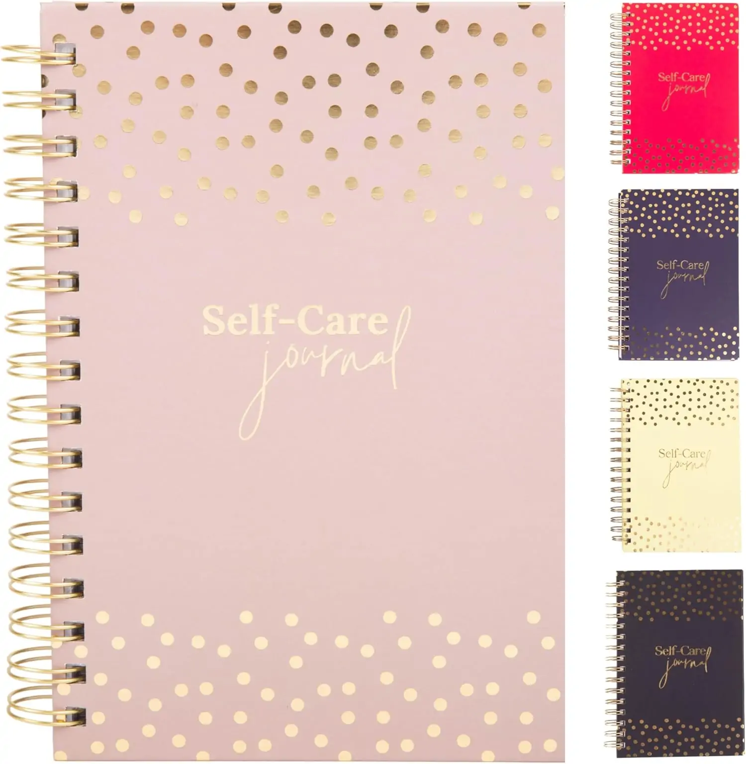 Daily Self Care Journal for Women - A5, Wellness Journal with Prompts - Goal Journal for Happiness,Mindfulness,Productivity & Personal Development - Reduce Stress & Improve Mental Health - Pink
