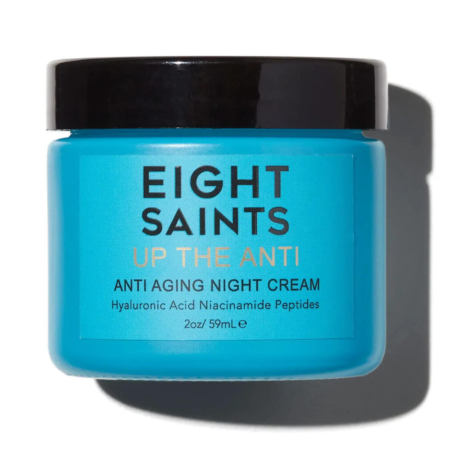 Eight Saints Skin Care Up the Anti Night Cream Face Moisturizer to Reduce Fine Lines and Wrinkles, Natural and Organic Anti Aging Cream For Face & Neck with Niacinamide and Hyaluronic Acid, 2 Ounces