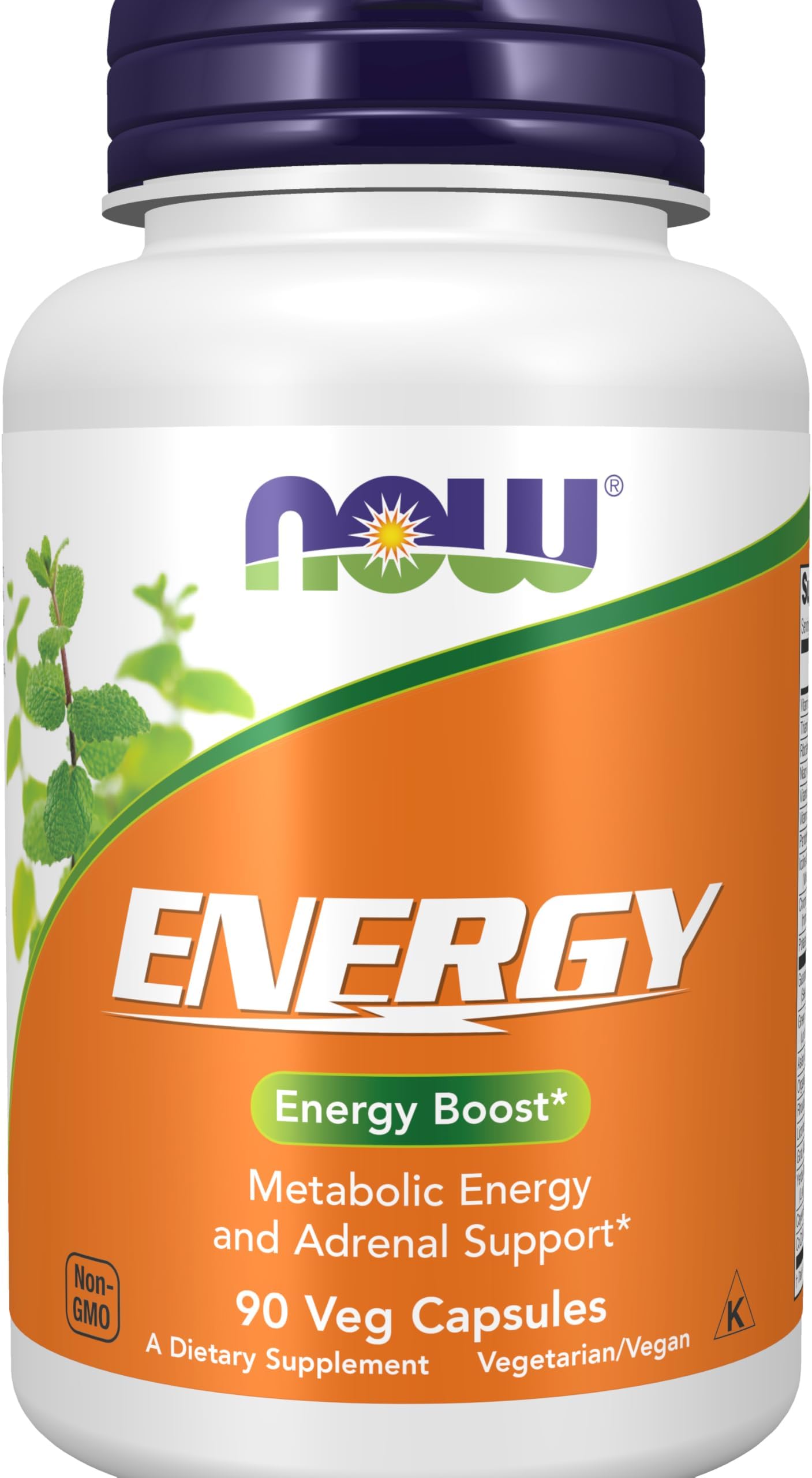 NOW Foods Supplements, Energy Dietary Supplement (lncludes B Vitamins, Green tea, Panax Ginseng and Rhodiola), 90 Capsules