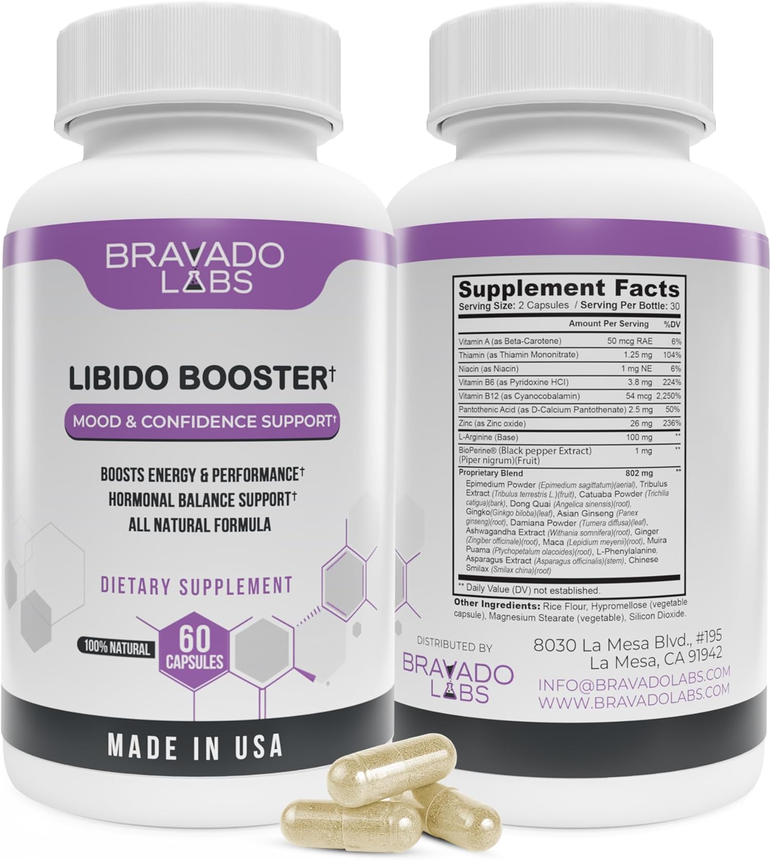 Libido Enhancer Supplement - Female Libido Booster for Women - Drive, Energy, Mood, Intimacy and Performance Enhancement Pills - with Maca Root, Ashwagandha, Dong Quai - 60 ct