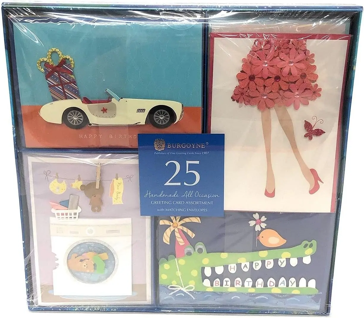 Handmade All Occasion Greeting Card Collection, 25-Count by BURGOYNE