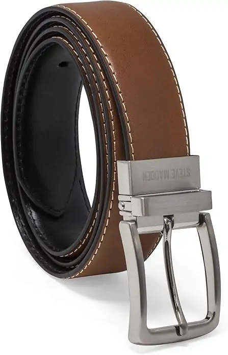 Steve Madden Men's Dress Casual Every Day Leather Belt