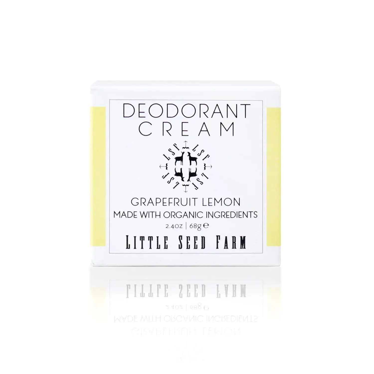 Little Seed Farm All Natural Deodorant Cream, Aluminum Free Deodorant for Women or Men, 2.4 Ounce - Grapefruit Lemon