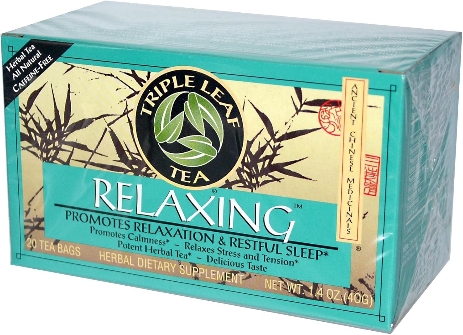 Chinese Medicinal Tea-Relaxing Herbal Tea Triple Leaf Tea 20 Bag