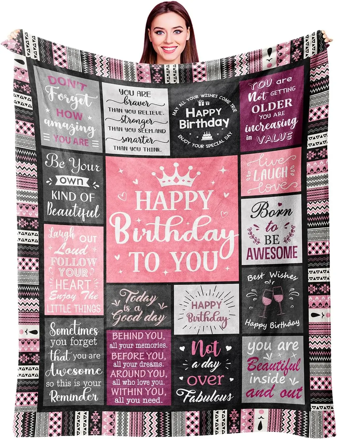 Birthday Gifts for Women Girls Throw Blanket 60